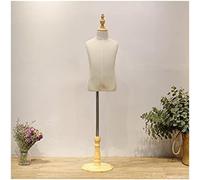 Torso Mannequin Stand, Child Mannequin Torso, 2-8 Years Old Half Body Manikin with Wooden Base, Clothing Display Shelf for Shop Shop Window, HEI