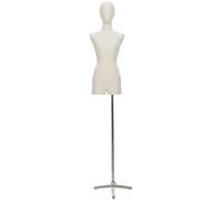 Torso Mannequin Stand, Female Mannequin Torso Dress Form, Height Adjustable Half Body Woman Manikin, Move Shop Window Clothing Display Shelf, Me