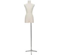 Torso Mannequin Stand, Female Mannequin Torso Dress Form, Height Adjustable Half Body Woman Manikin, Move Shop Window Clothing Display Shelf, Me
