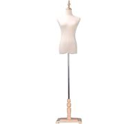 Torso Mannequin Stand, Female Mannequins Female Mannequin Body Torso with Sturdy Wooden Base, Adjustable Height Dress Form Clothing Display - We