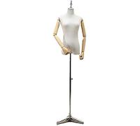 Torso Mannequin Stand, Mannequin Female Clothing Torso, Bust Dummy Model with Arm, Half-Length Shop Window Manikins, Height Adjustable
