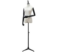 Torso Mannequin Stand, Mannequin Female Clothing Torso, Bust Dummy Model with Arm , Half-Length Shop Window Manikins, Height Adjustable