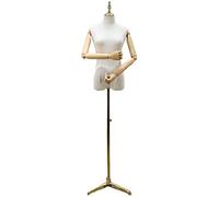 Torso Mannequin Stand, Mannequin Female Clothing Torso, Bust Dummy Model with Arm, Half-Length Shop Window Manikins, Height Adjustable