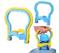 TorSor 2 Pack 5 Gallon Water Bottle Holder Purified Drinking Water Jug Caps Carrier Lift Labor Energy Saving Ergonomic Grip Handle Carrier Non-Slip Holder Lifter Heavy Duty Clip