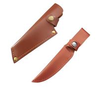 TorSor 2 Pack Knife Sheath Leather Holster Cover Protector Sleeve Case Guards Pouch with Belt Loop and Snap Closure for 5'' 4'' Fixed Blade Straight Knives Outdoor Camping Hunting