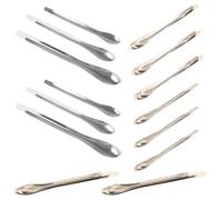 TorSor 30 Pack Stainless Steel Lab Spatula Micro Scoop Set 3 in 1 Lab Spoon Laboratory Sampling Spoon Mixing Spatula for Powders Gel Cap Filler Measuring Filling Empty Pill Capsules Filler