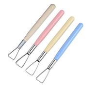 TorSor 4 Pack Clay Sculpting Tools with Big Loop Clay Sculpture Tool Scraper Trimmer Knife Pottery Trimming Tool for Air-Dry Clay Mid Fire Cone Pottery Wheel Kit Wet Terra Cotta Pumpkin Sculpting