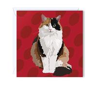 Tort Cat Blank Greeting Card by Leslie Gerry