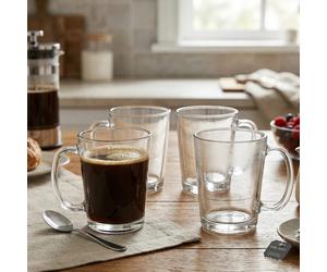 Torta Set Of Four Glass Clear Glass Mugs