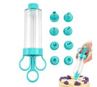 Tortendekorationsset Sanftes Drücken | Bequemer Griff Mit 8 Spritztüllen | Torten-Dekorationswerkzeug-Set Fü - Familienfeiern, Zum Verzieren Von Cupcakes Mit Schlagsahne, Eischnee Und Frosting