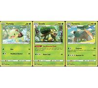 Torterra 008/172 Brilliant Stars - Rare - Evolution Pokemon 3 Card Lot - Grotle Turtwig