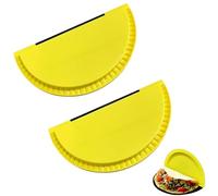 Tortilla Crimper & Quesadilla Maker Kit, 7.8-Inch Sandwich Sealer for Empanadas, Samosas, Hand Pies, BPA-Free Plastic Snack Press Tool for Air Fryer/Oven Cooking (2)