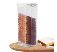 Tortilla Loaf Container - Clear Airtight Lid, Sandwich Saver | Transparent Kitchen Counter Dispenser, Loaf Roll Storage Box, Sliced Keeper, Freshness Seal, Easy Access Home Storage