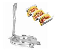 Tortilla Press Aluminum Alloy Tortilla Maker Foldable Dough Pastry Press Tool Bakeware Tool Heavy Duty Tortilla Press Maker Even Pressing - Silver
