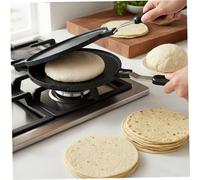 Tortilla Press, Cast Iron Tortilla Maker Press for Stove Top, Pizza Dough Maker for Flatbread, Pizza, Roti, Taco, Empanada, Kitchen Tool Home Decor