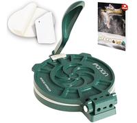 Tortilla Press with Adjustable Thickness Control 8 inch Mexican Tortillera Presser Made with Precision from Special Alu Alloy - Metal Pataconera with 50 Parchment Paper, Dough Cutter and Recipes eBook