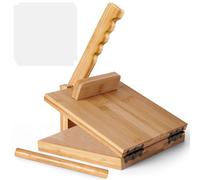 Tortilla Press10 Inch Roti Maker with Rolling Pin Large Bamboo Wood 50 Pieces Parchment Paper