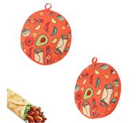 Tortilla Warmer, 2Pcs 11.8 Inch Insulated Microwaveable Fabric Tortilla Keeper Holder Insulated Cloth Taco Warmer Holder for Corn and Flour