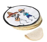 Tortilla Warmer Pouch - 12 Inch Insulated Tortillas Holder, Microwaveable Food Warmer, Mexican Roti Keeper, Thermal Warming Pouchs | Heat-Retaining Storage For Kitchen Dining Serving Table Hot