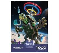 Tortoise 1000 Pieces Portable Jigsaw Puzzle Animal Age 3+ Quirky, Abstract Design, Fun Details, Educational, Challenging 38x26cm/1000pcs