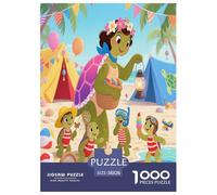 Tortoise 1000 Pieces Premium Jigsaw Animal Age 12+ Quirky, Abstract Design, Fun Details, Educational, Challenging 38x26cm/1000pcs