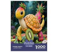 Tortoise 1000 Pieces Premium Jigsaw Animal for Adults Quirky, Abstract Design, Fun Details, Educational, Challenging 38x26cm/1000pcs
