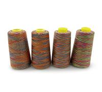 Tortoise 4 Cones of 3000 Yards Each Spool Thread for All Purpose, Serger, Overlock, Quilting, Sewing Machine - 40S/2 Rainbow-2 Polyester Thread