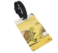 Tortoise Bag Run Luggage Tags for Suitcases - Durable PVC ID Tags with Detachable Straps for Travel, Backpack, Golf Bag, Anti-Loss