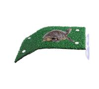 Tortoise Basking Dock - Turtle Pool Sun Area, Reptile Ramp Decoration, Simulation Grass Animal Rest Area, Hotel Balcony Living Room Accessories, Habitat Improvement Tool by S