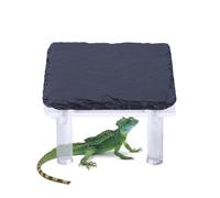 Tortoise Basking Rock Bearded Dragon Hiding Place with Acrylic Bracket