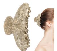 Tortoise Claw Clip - Leopard Shako, 1pc Mottled Grabber For Coarse Tresses, Patterned Clasp With Metal Coil, Headwear, Barrette For Updos, Ponytails And Chignons In The Professional Workplace