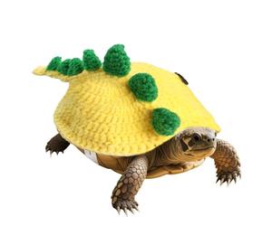 Tortoise Costume - Adjustable Strap Knit Outfit, 31x20cm Large Dimension Sizing Unit, Reptile Dinosaur Cosplay Gear Build, Handmade Woolen Fiber Fabric Component | Turtle Vest for Photographers Owners