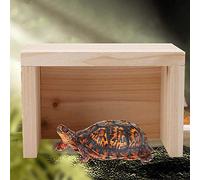 Tortoise Enclosure, Wooden Tortoise Hide Tortoise Hideout Aquarium Cave Tortoises Climbing Box Reptile Hide for Reptile
