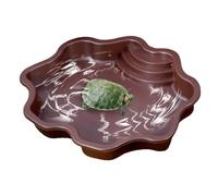 Tortoise Feeder Bowl - Non Toxic Reptile Food Dish Ramp Design, Amphibian Habitat Nutrition Tray | Lizard Meal Container, Turtle Feeding Basin for Terrarium, Pet Tank Accessories, Cage Decor Tools