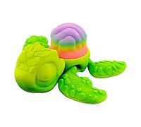 Tortoise Figure, Miniature Turtle Figures, Collectable Articulated Stress Toy Figures, Animal Decoration for Children's Room, Home Office Decoration, Gift Idea for Adults and Children, Birthday