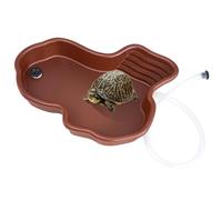 Tortoise Food Bowls, Turtle Feeding Dish - Reptile Pools, Large Snake Water Bowl With Ramp And Basking Stand, Aquarium Ornament For Turtle, Bearded Dragon, Gecko For Backyard, Balcony, Yard