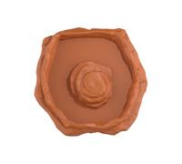 Tortoise Food Dish | Reptile Bath Basin,Decorative Turtle Water Food Dish with Ramp for Habitat, Tortoise, Snake, Bearded Dragon, Gecko, Tank, Aquarium