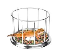 Tortoise Food Dish,Stainless Steel Reptile Tray Terrarium Bowls Water Dish | Bearded Dragon Rust-Proof Food Feeder, Tortoise Habitat Accessories for Lizards, Turtles, Chameleon