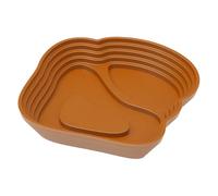 Tortoise Food Platters - Shallow Feeding Tray, Reptile Food Bowl Plates | Easy Access Turtle Plate, Textured With Stable Base