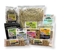 Tortoise Food Starter Kit, Tortoise Food & Supplement Care Kit | Supplements & Treats Bundle for Tortoises | Bedding, Flowers, Leaves