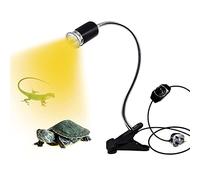 Tortoise Heat Lamp,Heat Spotlight Basking Light for Aquarium Reptile, Plant Grow Lighting E27 Clip Lamp Holder with 360 ° Rotating neck E27 Base Bulb Socket with Dimmable Switch and Plug,No Bulb,Black