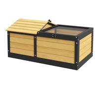 Tortoise House Yellow Fir Wood & Galvanised Mesh Wire 86x54x43cm Outdoor withRun