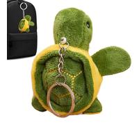 Tortoise Plush Keyring - Cute Green Mini Sea Turtle Doll Keychain | Soft Stuffed Animal Plush Cartoon Bag Pendant | Adorable Turtle Plushs Key Ring For Kids, Girls, Backpack, Purse & Travel Accessorie