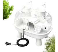 Tortoise Pool with Lighting Clear Small Basin Aquatic Land Turtle Landscape Pool for Reptiles, Snakes, Leopards, Hermit Crabs, Frogs, Crabs, Flats, Balconies