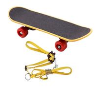 Tortoise Rope and Skateboard Set, Adjustable Training Harness, Portable Reptile Skateboard, Fun Exercise Toy with Sturdy Design for Turtles Lizards Chameleons, 5.43 x 1.69 x 1.06 inches