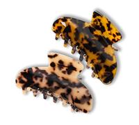 Tortoise Shell Hair Claw Clips, 2 Pcs Hair Claw Clips, Thick Hair Nonslip Jumbo Clamp Strong Big Hold Jaws Hair Styling Accessories