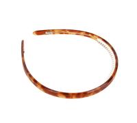 Tortoise Shell Headband Acetate Plastic Thin Headbands with Teeth for Women and Girls Trendy Hair Bands（Amber Leopard）