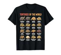 Tortoise Species Guide World Reptile Educational Animal T-Shirt