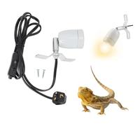 Tortoise-Spotlight-Terrarium Tortoise Heat Lamp Holder - E27 Base Ceramic Heat Bulb Holder, Rotatable Reptile Light Holder, Heat Spotlight Reptile Light Aquarium Basking Light Holder, No Heat Bulb