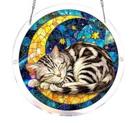 Tortoise Stained Glass Suncatcher - Handmade Window Decoration for Indoor and Outdoor Use - Light Catcher as Decoration for Garden, Window, Christmas, Party - Hanging Animals Figure
